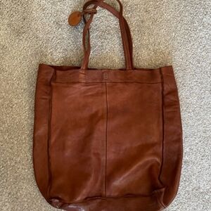 Brown Leather Tote Bag By Harbor 2nd